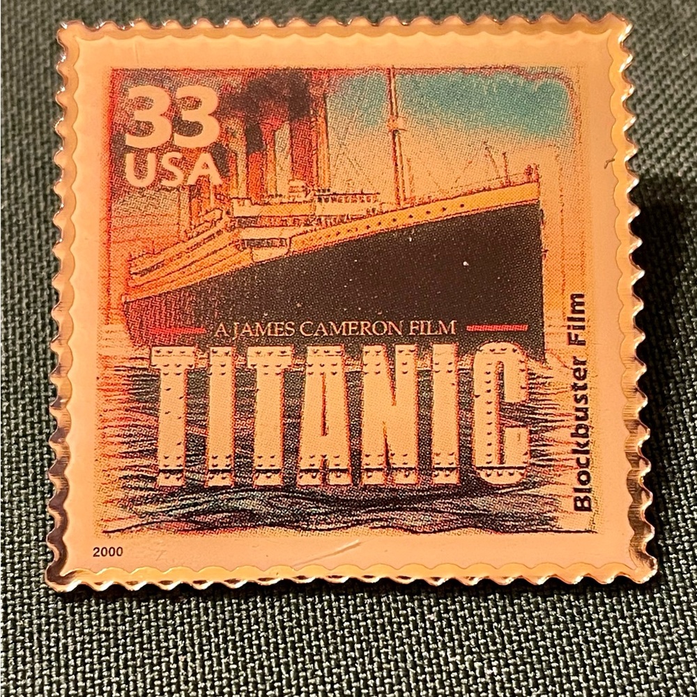 Titanic Movie Commemorative Postage Stamp Pin from year 2000